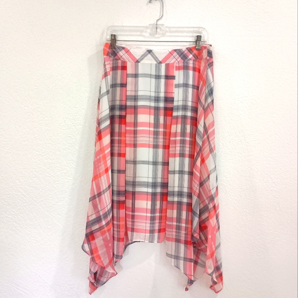 Tommy Hilfiger Plaid Midi Skirt